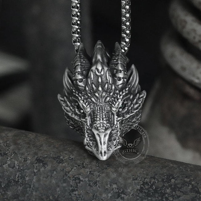 Silver Dragon Pure Tin Necklace Main Image