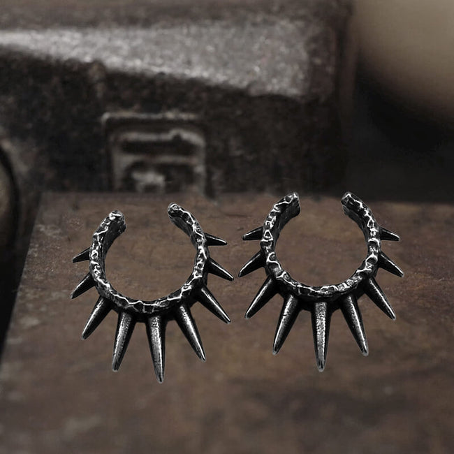 Punk Rivets Stainless Steel Skull Ear Cuffs Main Image