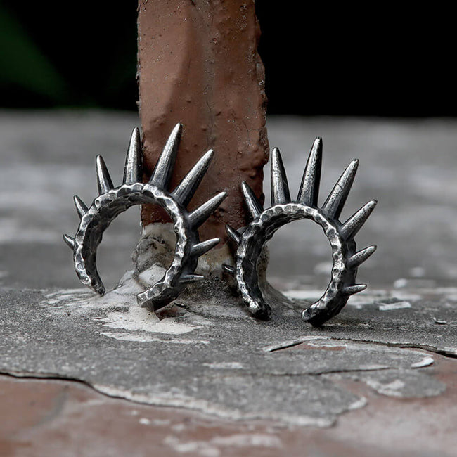 Punk Rivets Stainless Steel Skull Ear Cuffs Hover Image