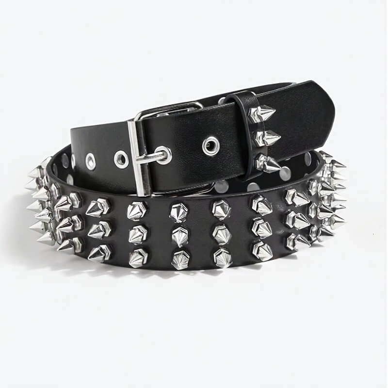 Punk Rock Spiked Rivet Handmade PU Leather Belt