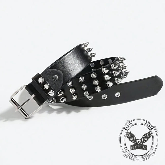 Punk Rock Spiked Rivet Handmade PU Leather Belt Main Image