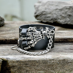 Punk Skeleton Hand Alloy Bracelet