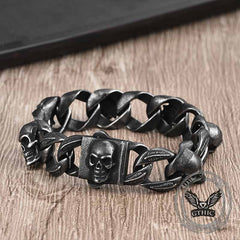 Punk Skull Head Stainless Steel Hip-Hop Bracelet