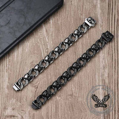 Punk Skull Head Stainless Steel Hip-Hop Bracelet