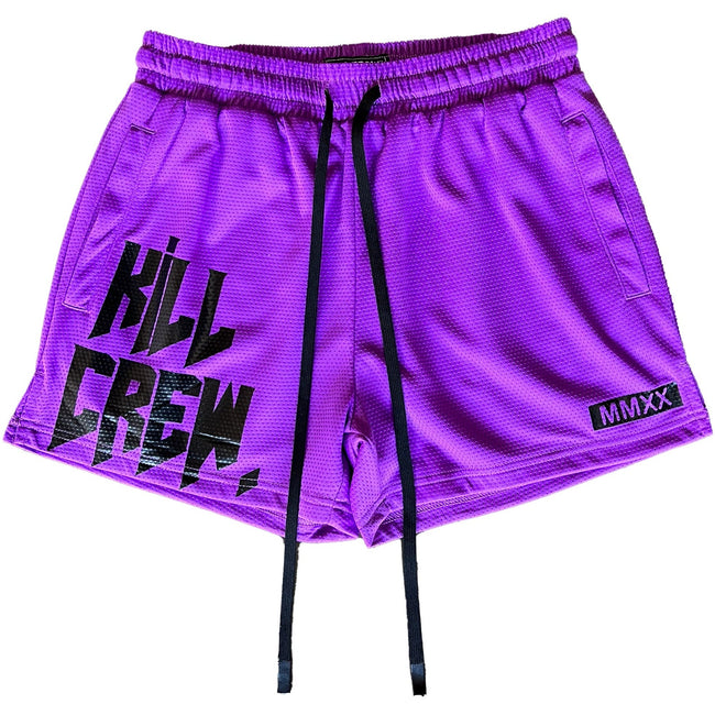 MUAY THAI SHORTS (MID THIGH CUT) - PURPLE Hover Image