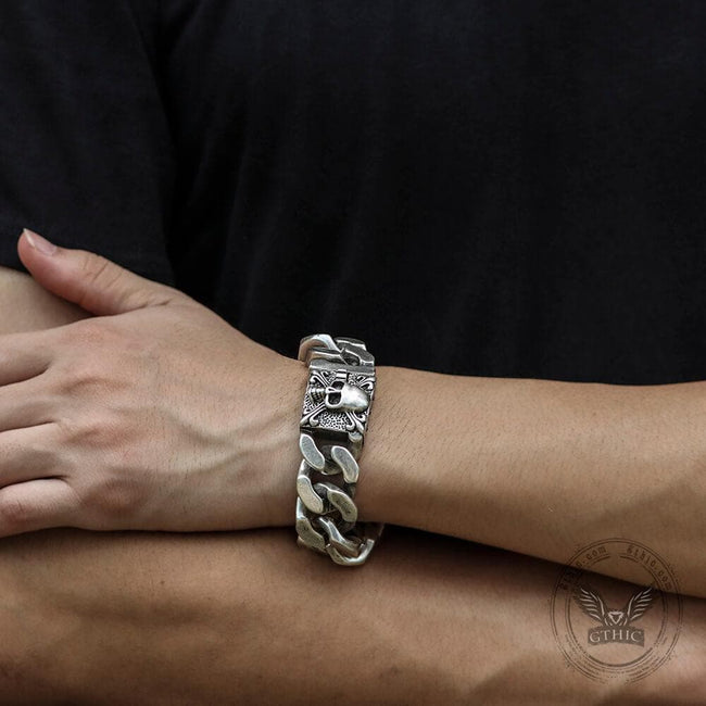 Retro Stainless Steel Skull Bracelet Main Image