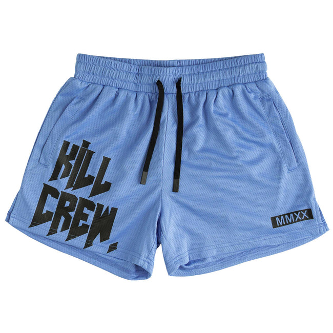 MUAY THAI SHORTS (MID THIGH CUT) - BLUE Hover Image