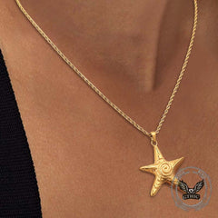 Simple Swirl Starfish Stainless Steel Necklace