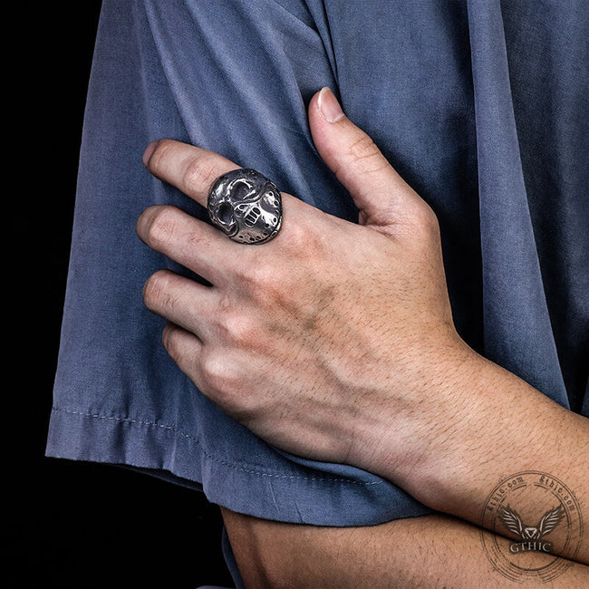 Hannibal Mask Stainless Steel Ring Main Image