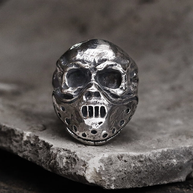 Hannibal Mask Stainless Steel Ring Hover Image