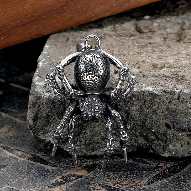 Thousand-Eyed Eight-Leg Spider Stainless Steel Pendant Hover Image