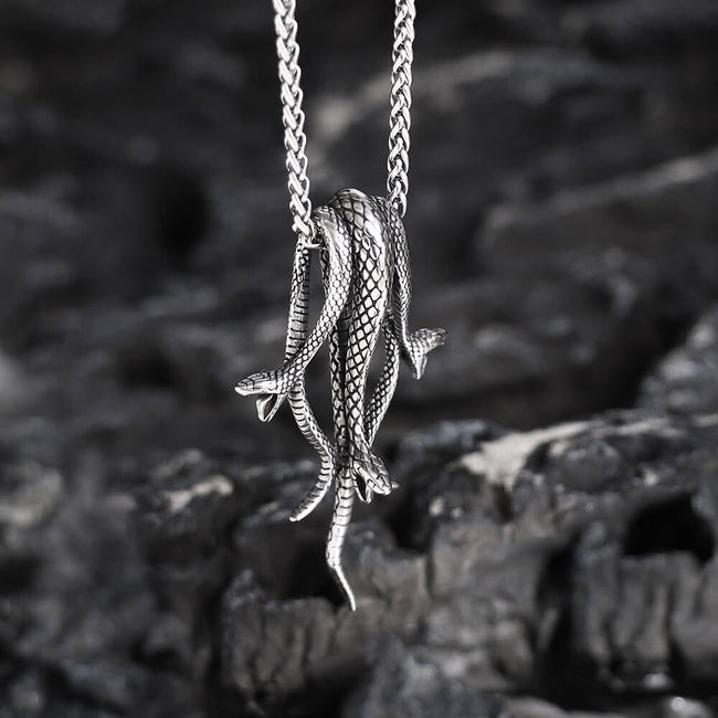 Three Snakes Stainless Steel Pendant Hover Image