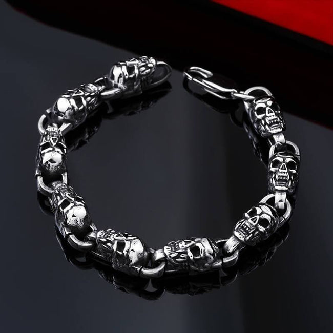 Vampire Skull Stainless Steel Bracelet Hover Image