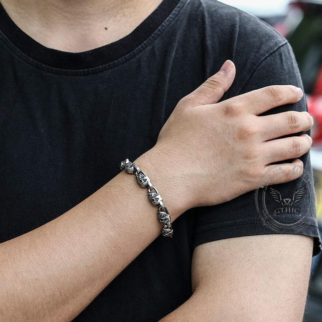 Vampire Skull Stainless Steel Bracelet Main Image