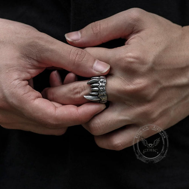 Vampire Teeth Stainless Steel Ring Main Image