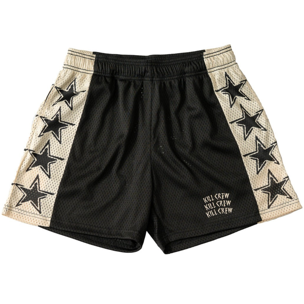 VENTED MESH SHORTS ALL STAR - BLACK / CREAM