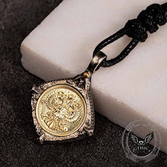 Victory Wings Double Headed Eagle Sterling Silver Pendant