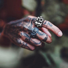 Vintage 13 Stainless Steel Skull Ring