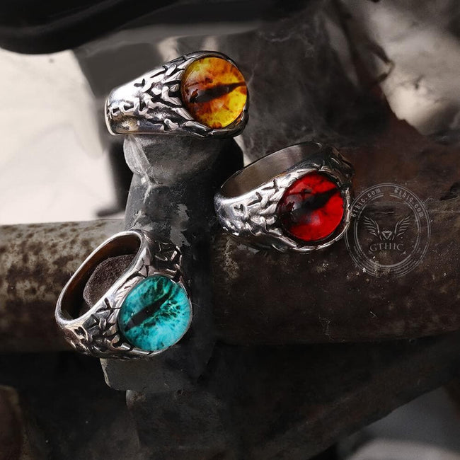 Vintage Dragon Eye Stainless Steel Ring Main Image