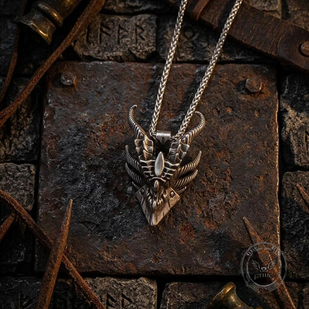 Vintage Evil Dragon Head Stainless Steel Pendant