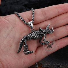 Vintage Ferocious Dinosaur Stainless Steel Pendant