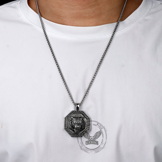 Vintage Tiger Head Stainless Steel Pendant Main Image
