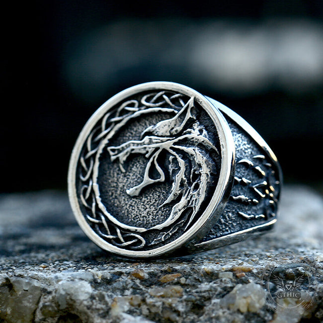 Witcher Wolf Stainless Steel Viking Ring Main Image