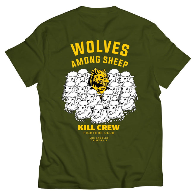 WOLVES AMONG SHEEP T-SHIRT v2 - OLIVE Hover Image