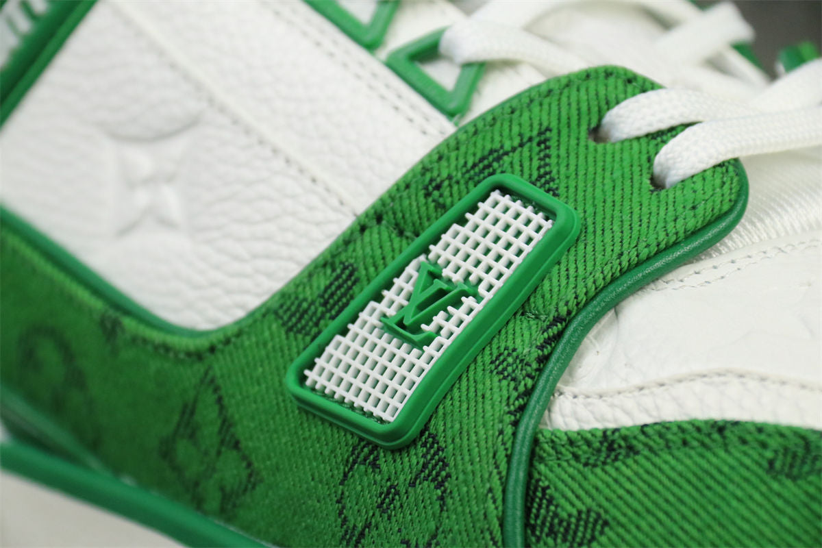 LV Trainer 'Green Monogram Denim'