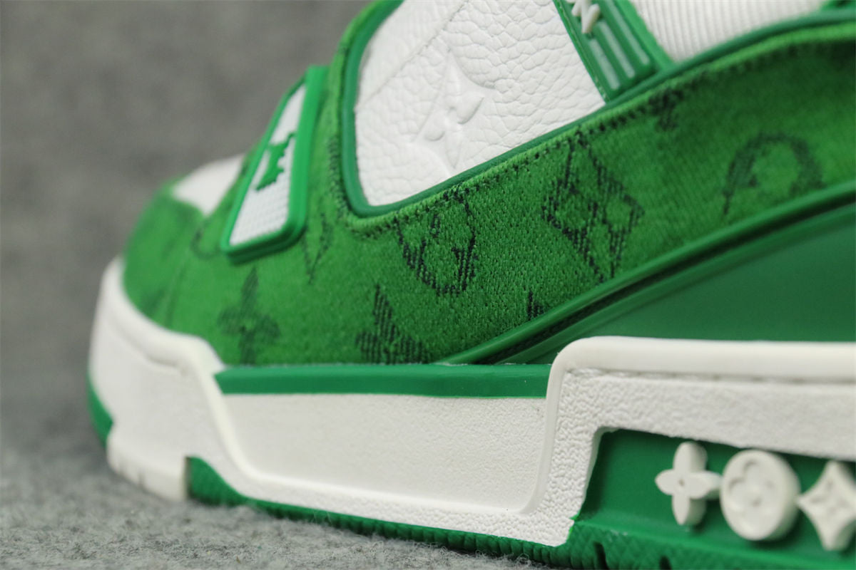 LV Trainer 'Green Monogram Denim'