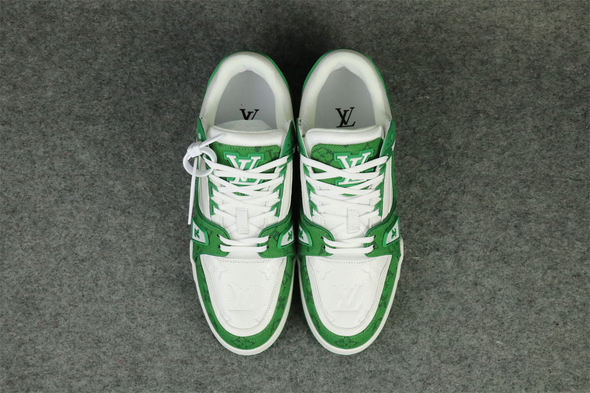 LV Trainer 'Green Monogram Denim'