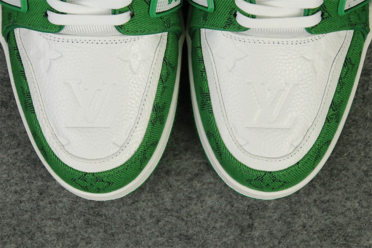 LV Trainer 'Green Monogram Denim'