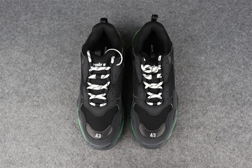 Balenciaga Wmns Triple S Clear Sole ‘Black Green'