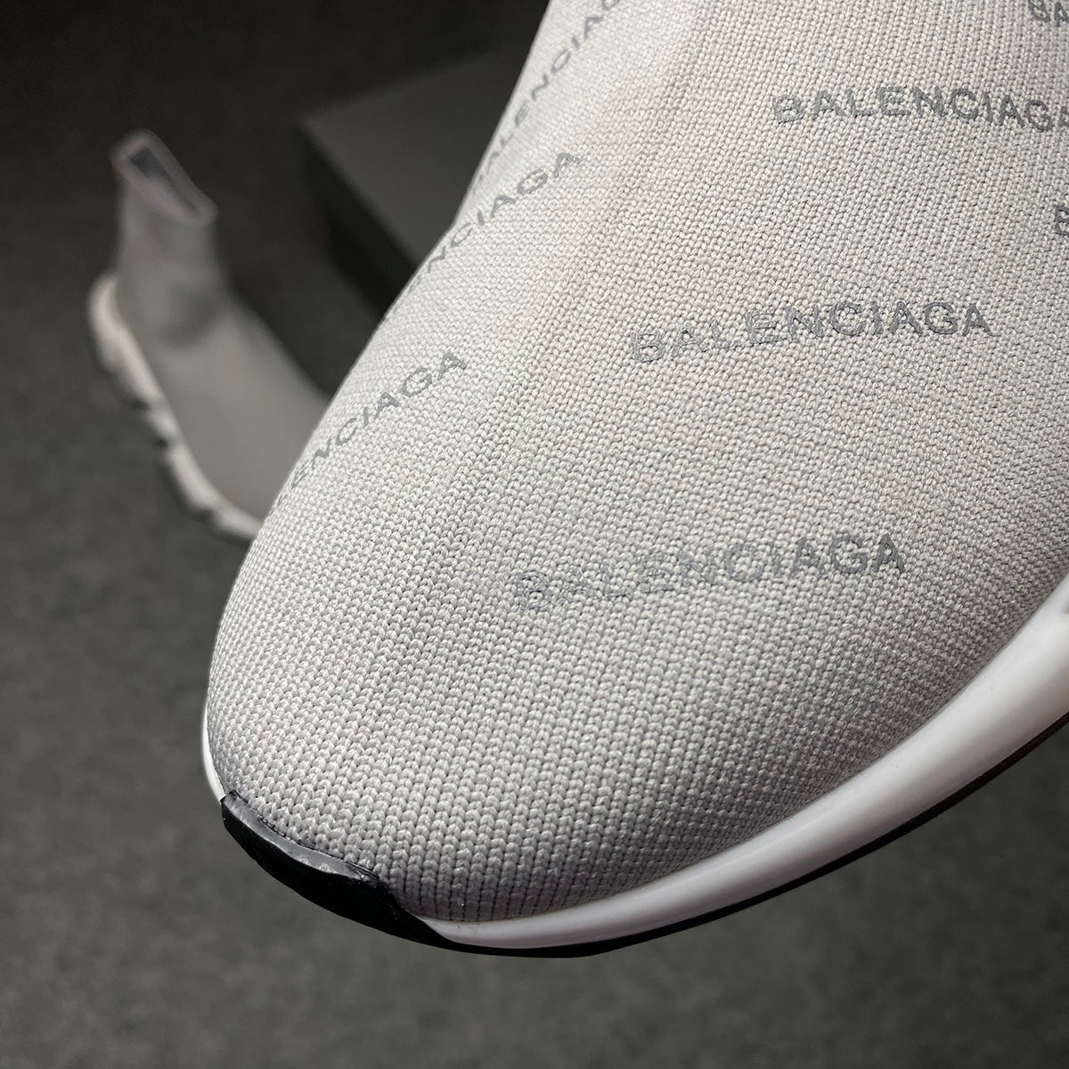 Balenciaga Speed Trainer Mid 'Allover Logo - 'Grey'