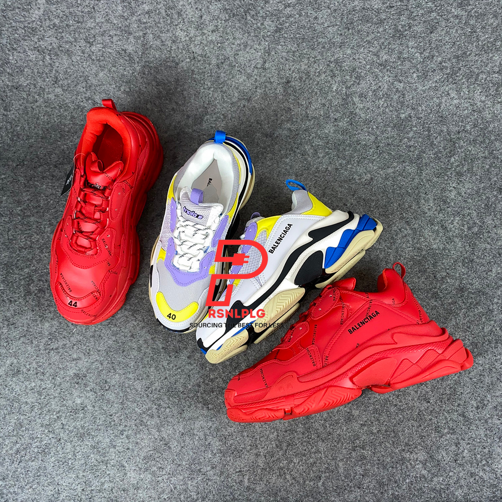 Balenciaga Triple S 'Allover Logo - Red'
